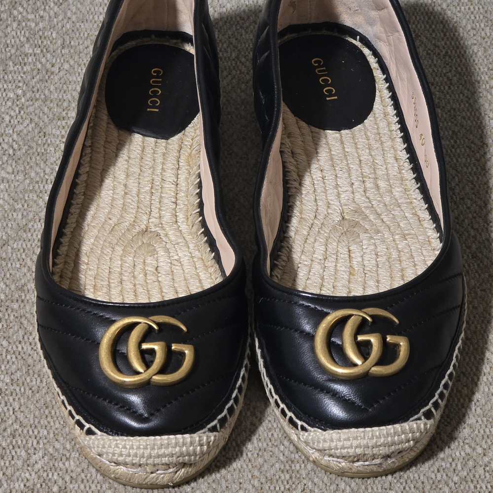 Gucci Black Espadrille Flats